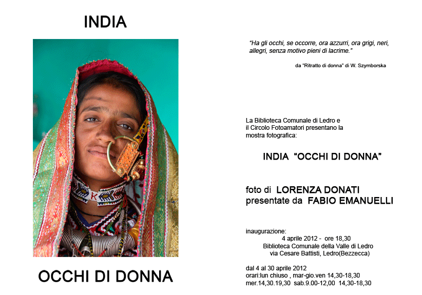 locandina india occhi di donna